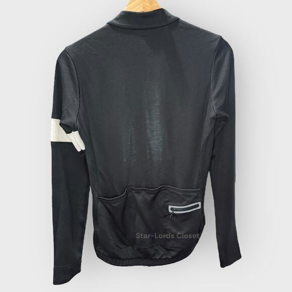 Rapha Black Core Long Sleeve Jersey Small Pink Trim Full Zip Performance Cycling - Picture 8 of 9